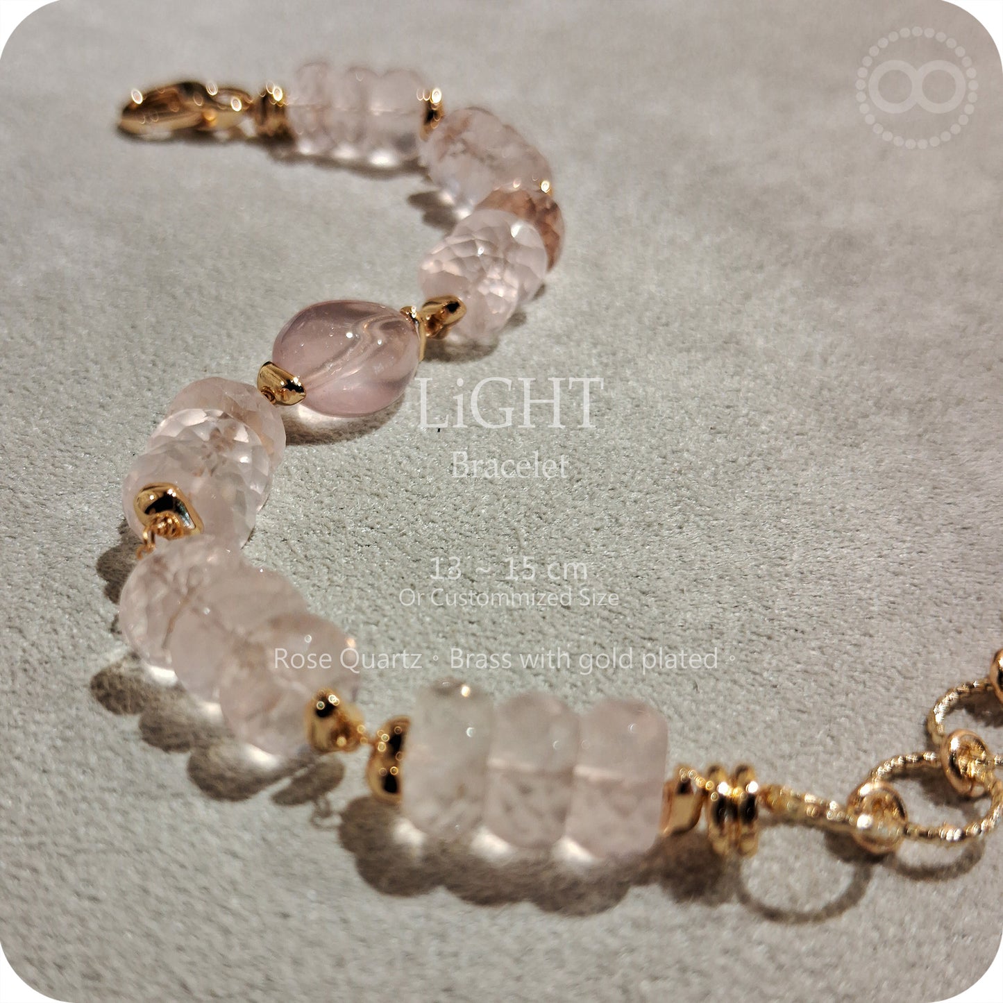 LiGHT 光 ✹ 星球 Rose Quartz Bracelet 飛行手鏈 LB005