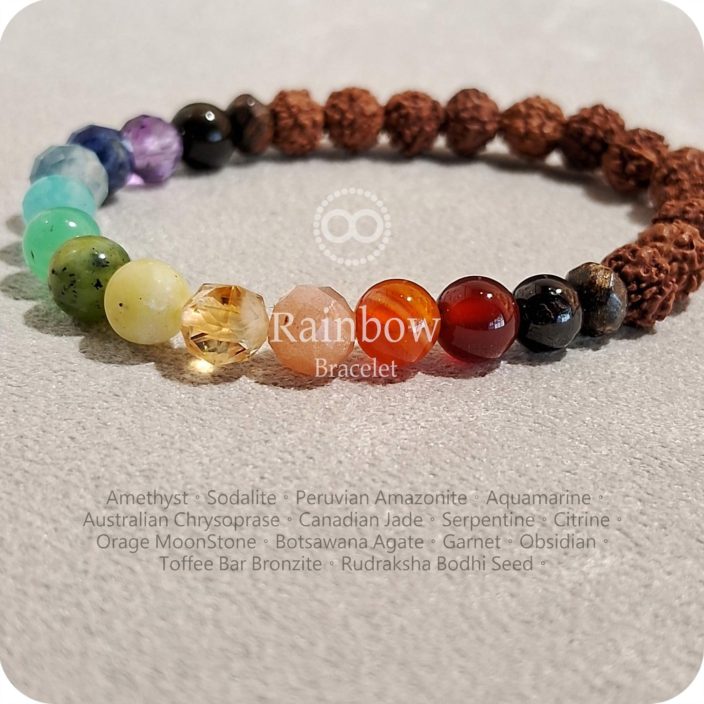 REGENBOGEN-Armband ✹ Bodhi Seed RB008