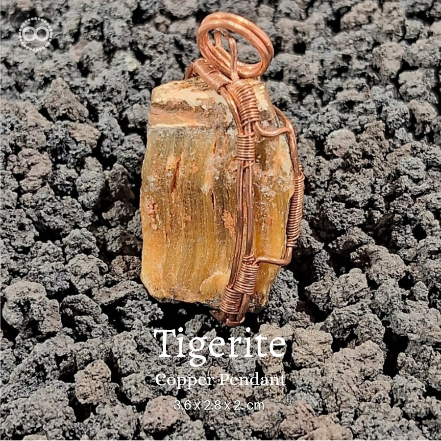 Tigerite Pendant 虎眼石 ♾ 星球天然石礦墜系列 | Planet Studio