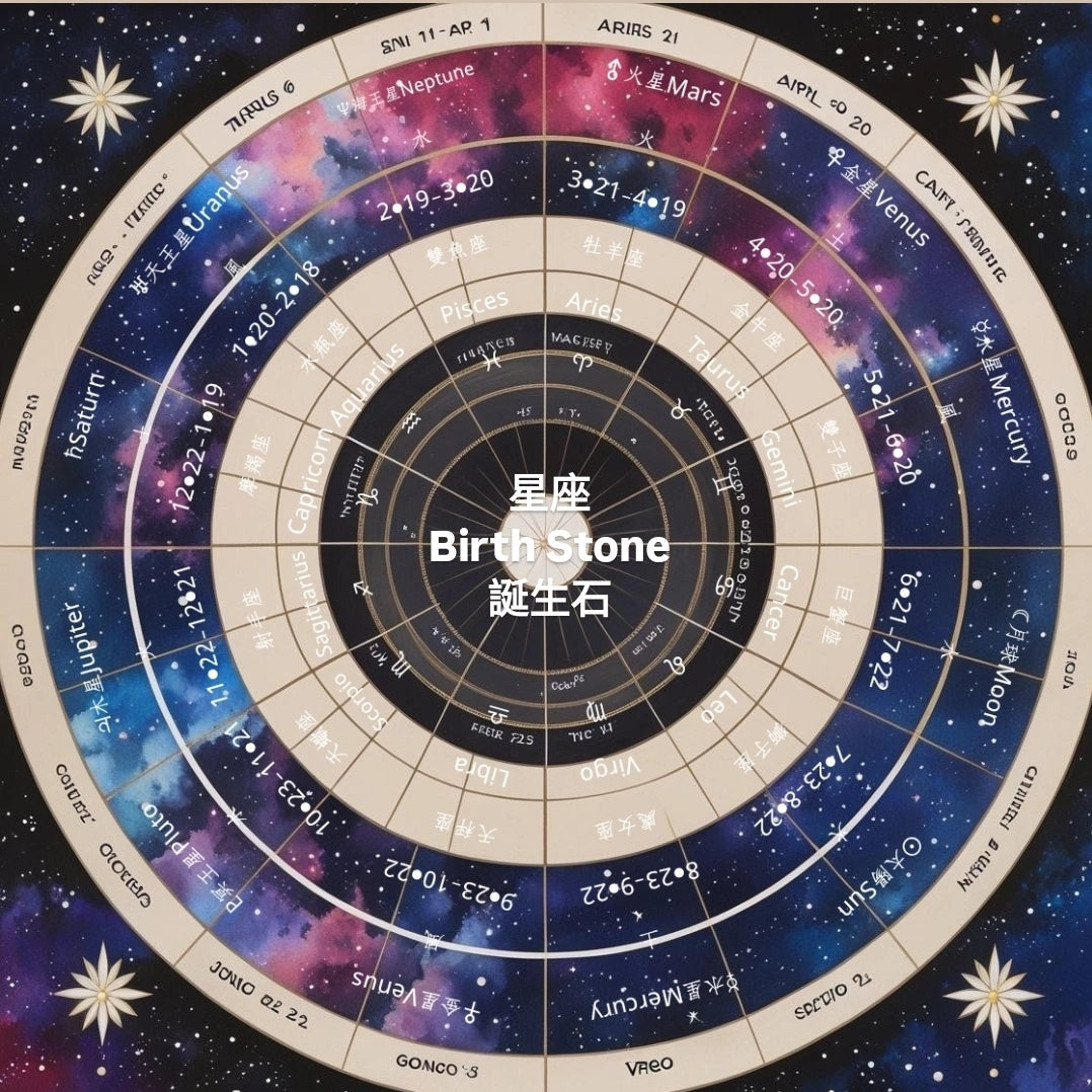 Zodiac ✦ Birthstone Bracelet星座 ✦ 誕生石手鍊 | Planet Studio Cosmic Jewelry 星際珠寶 | Align with Your Celestial Light|與你的宇宙之光對齊