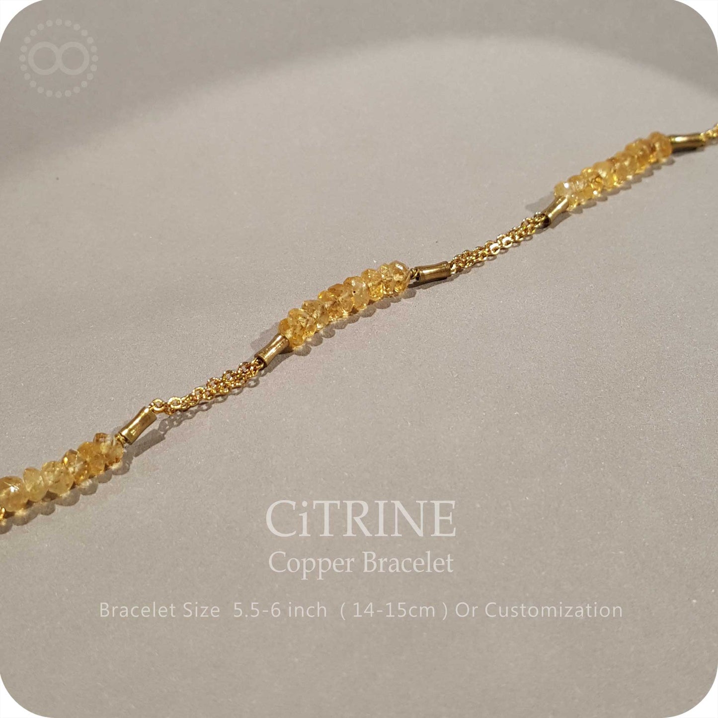 Planetenarmband★ CiTRINE Citrin★ HB005