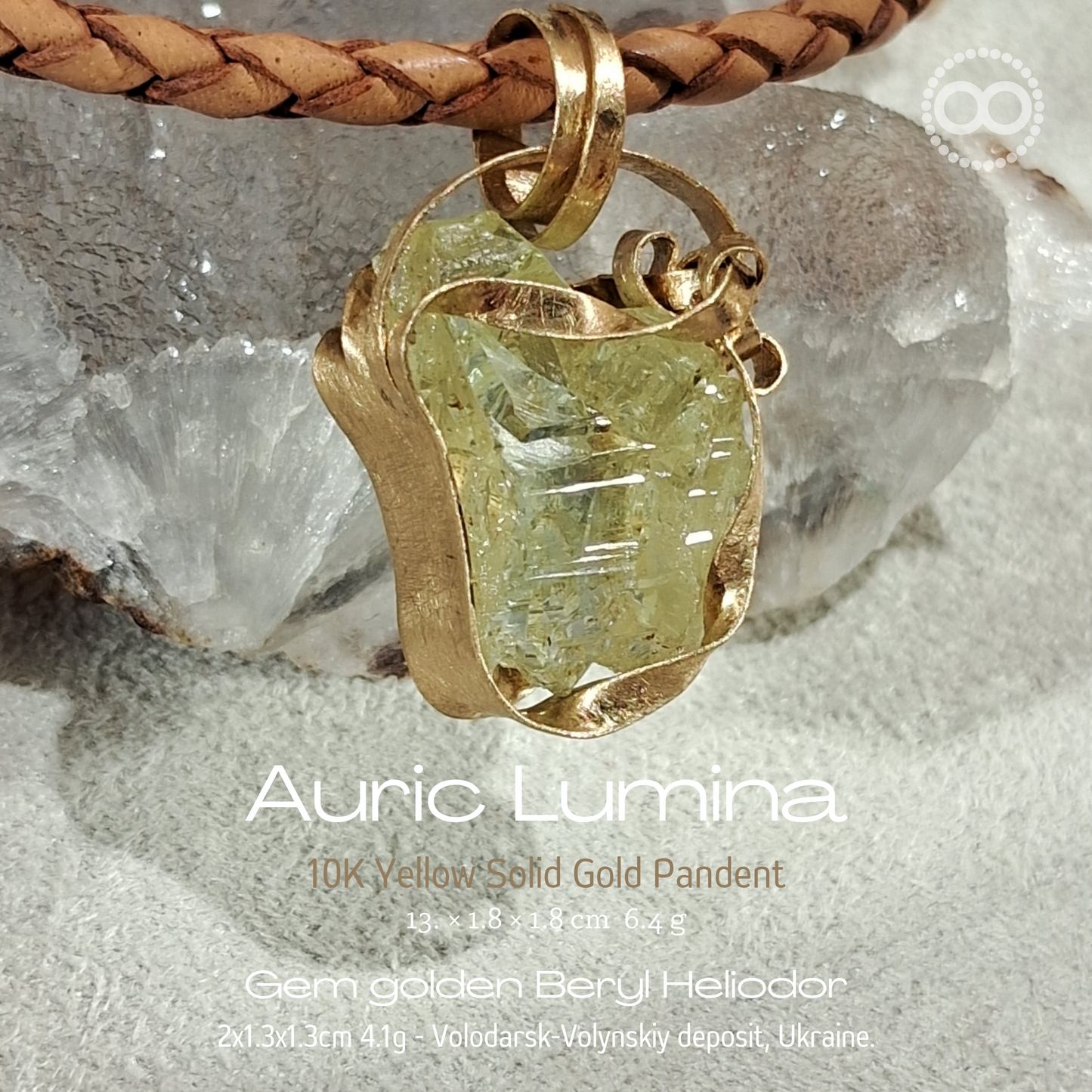 Auric Lumina ✦ Heliodor 金色光輝 ✦ 金色綠柱石10K SOLID Gold Pendant 10K金墜- H236