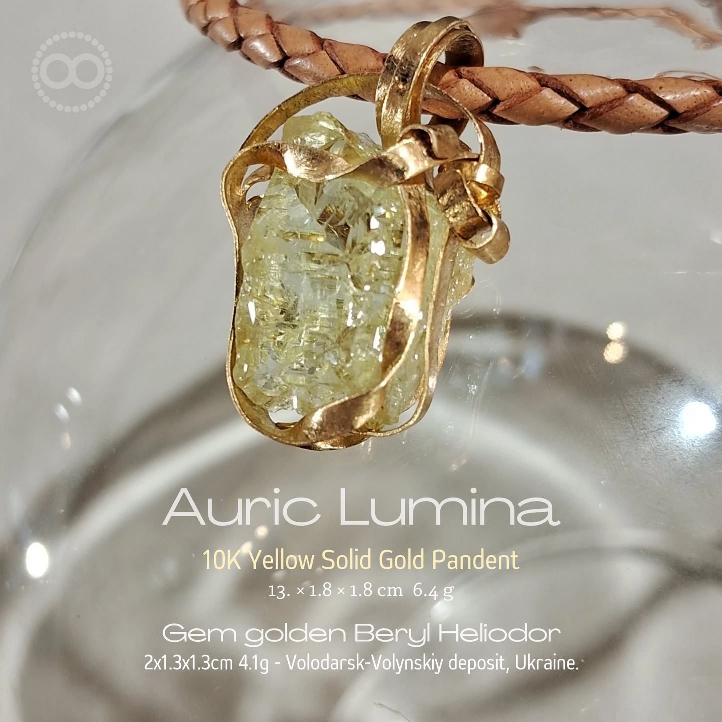 Auric Lumina ✦ Heliodor 金色光輝 ✦ 金色綠柱石10K SOLID Gold Pendant 10K金墜- H236