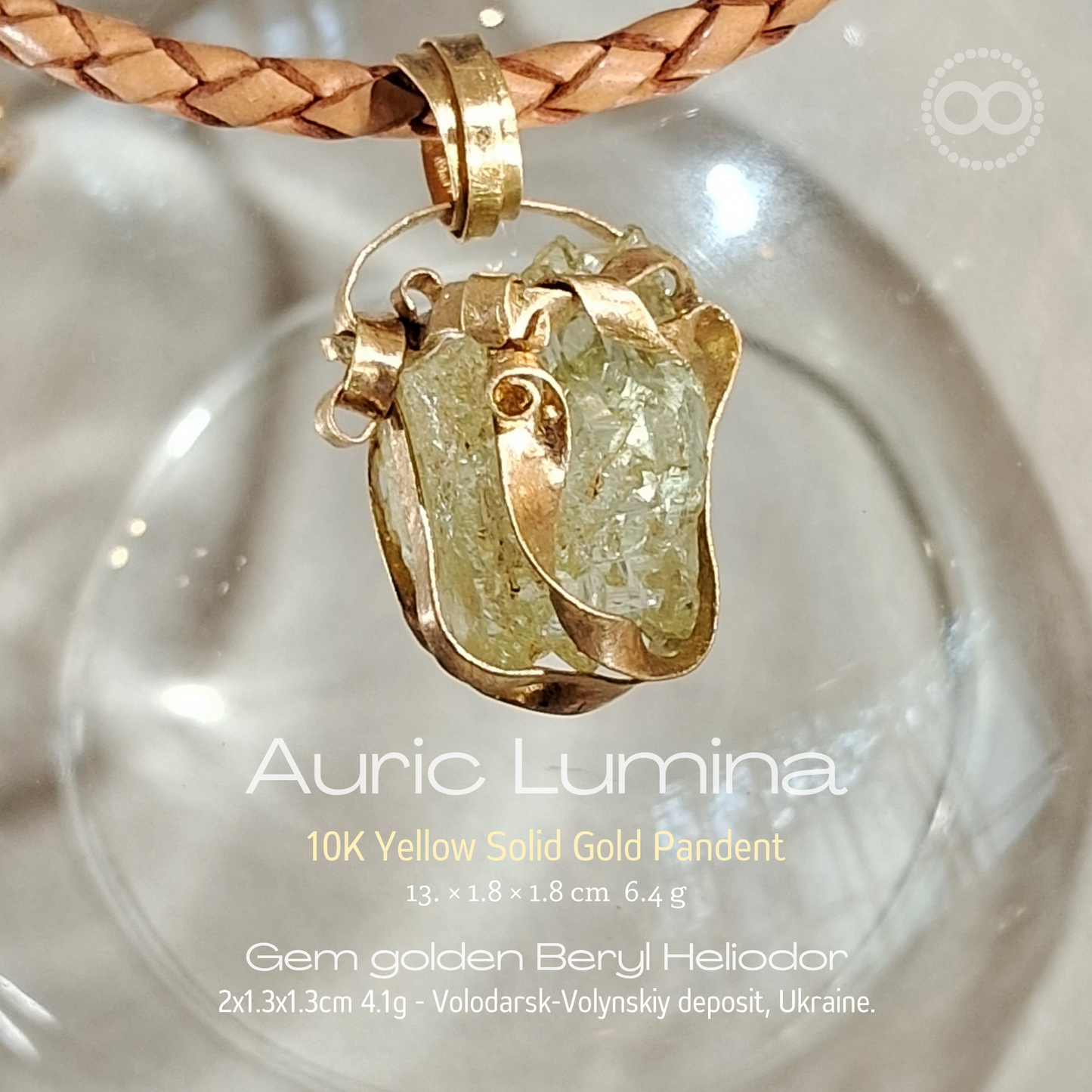 Auric Lumina ✦ Heliodor 金色光輝 ✦ 金色綠柱石10K SOLID Gold Pendant 10K金墜- H236