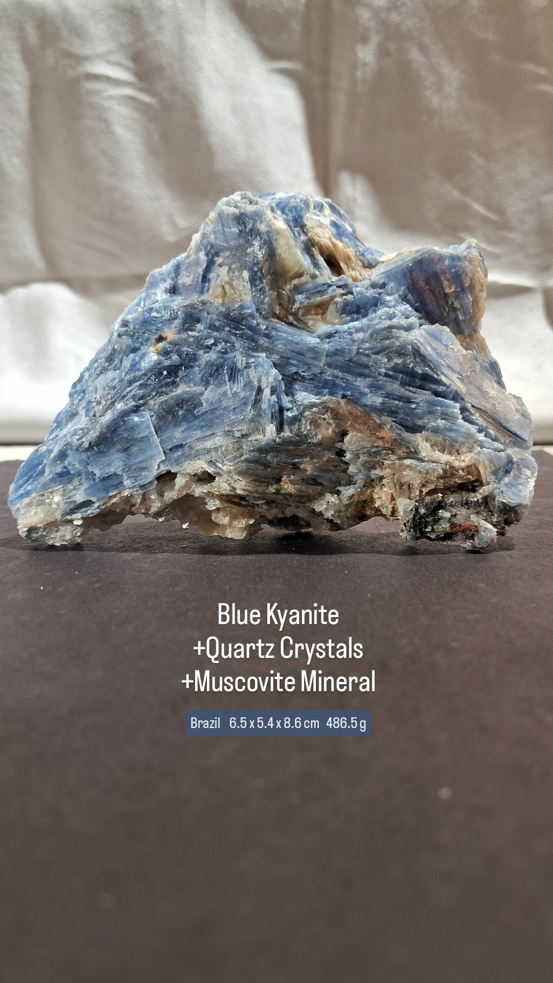星紀圖 ✹ Kyanite + Quartz + Muscovite Mineral 藍晶石+石英雲母礦共生[ Ky8 ]