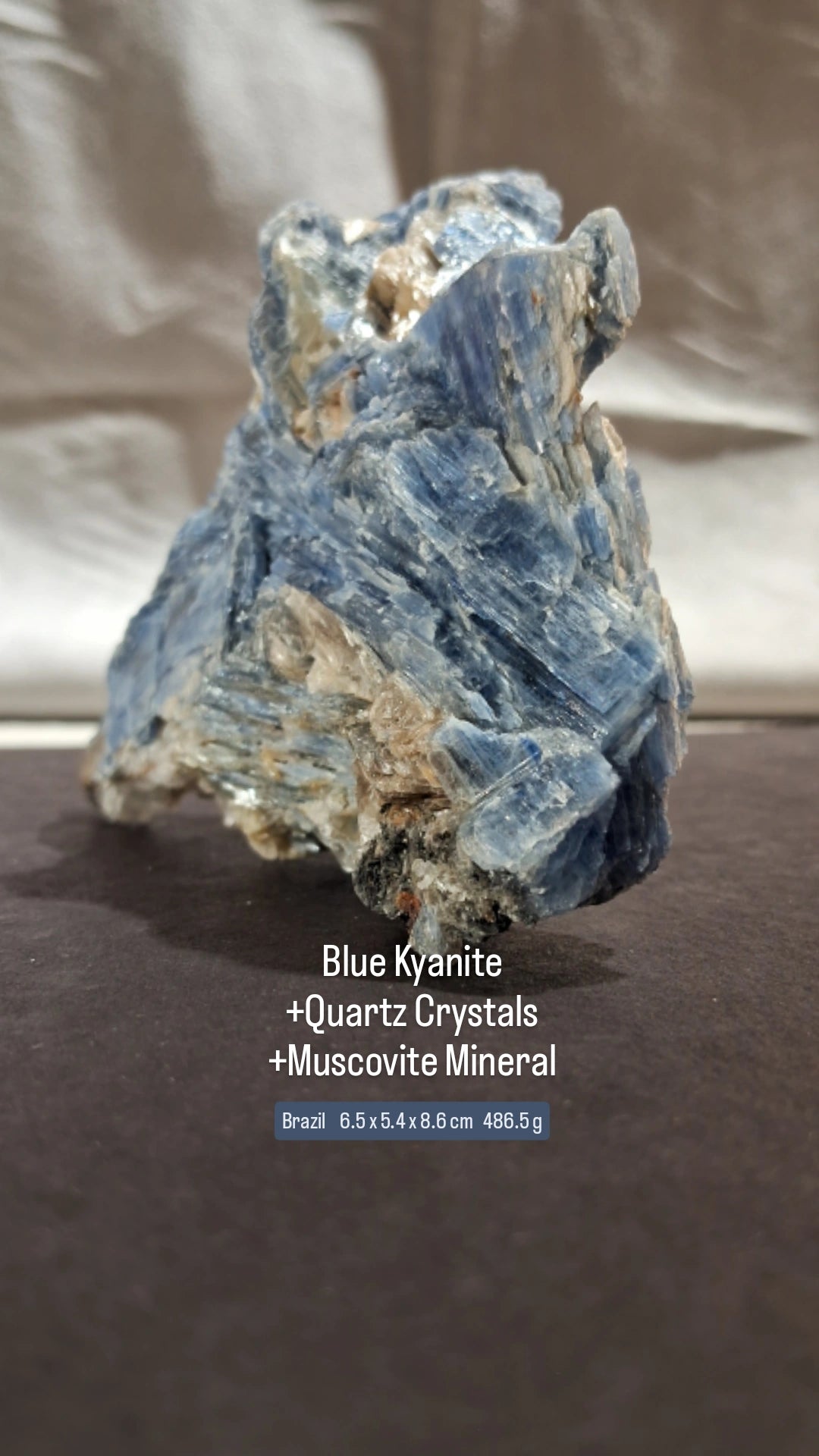星紀圖 ✹ Kyanite + Quartz + Muscovite Mineral 藍晶石+石英雲母礦共生[ Ky8 ]