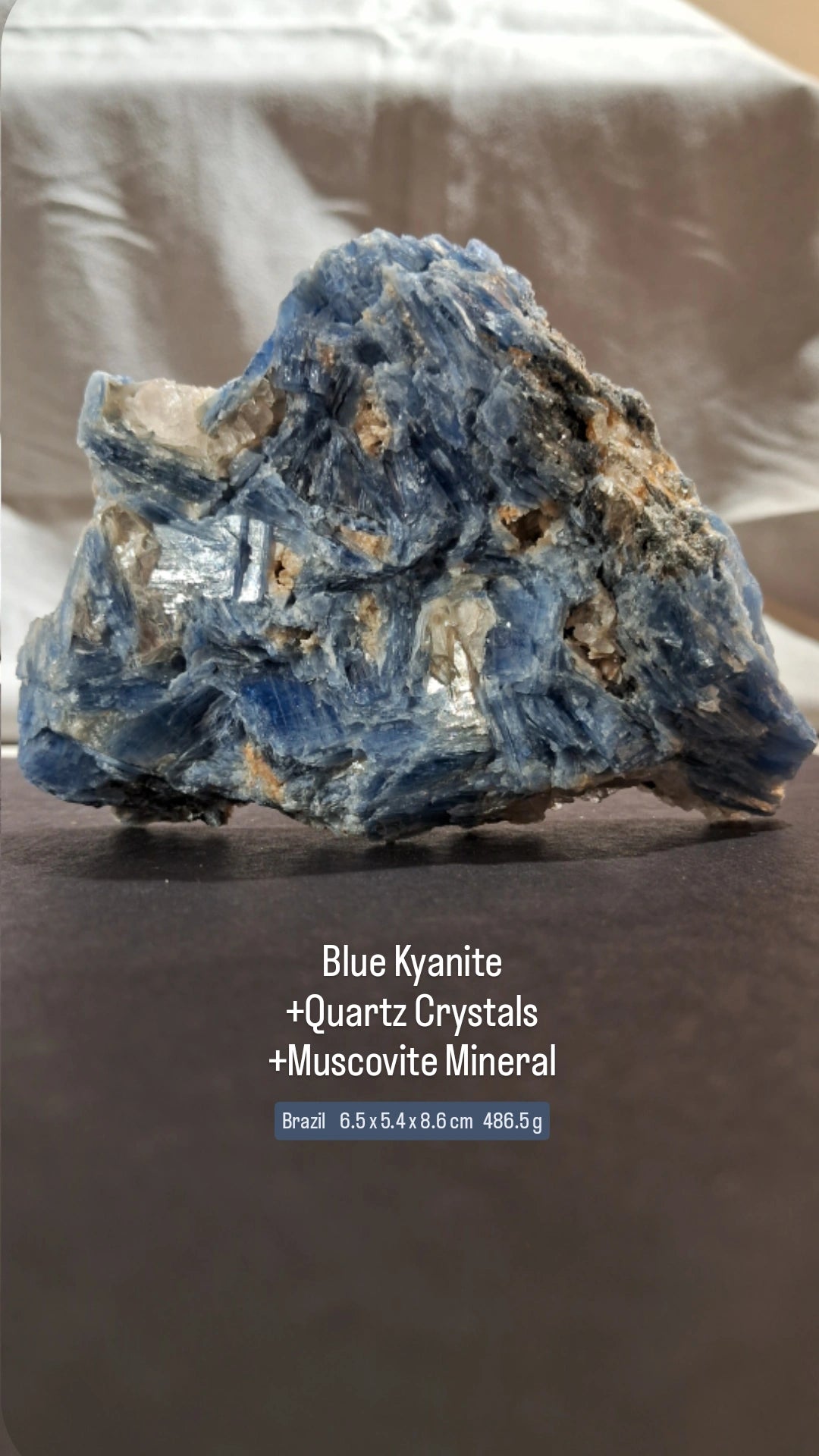 星紀圖 ✹ Kyanite + Quartz + Muscovite Mineral 藍晶石+石英雲母礦共生[ Ky8 ]