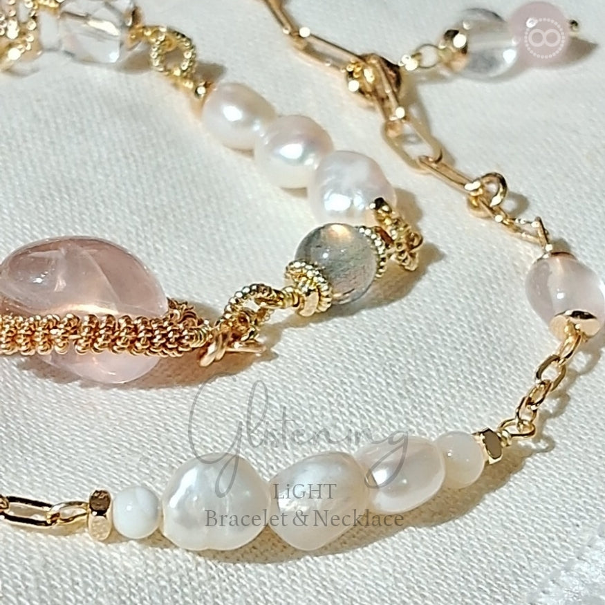 Glistening  ✹  LiGHT Necklace+Bracelet 柔光瀲灩 ✹ 光星球飛行鏈  LB010