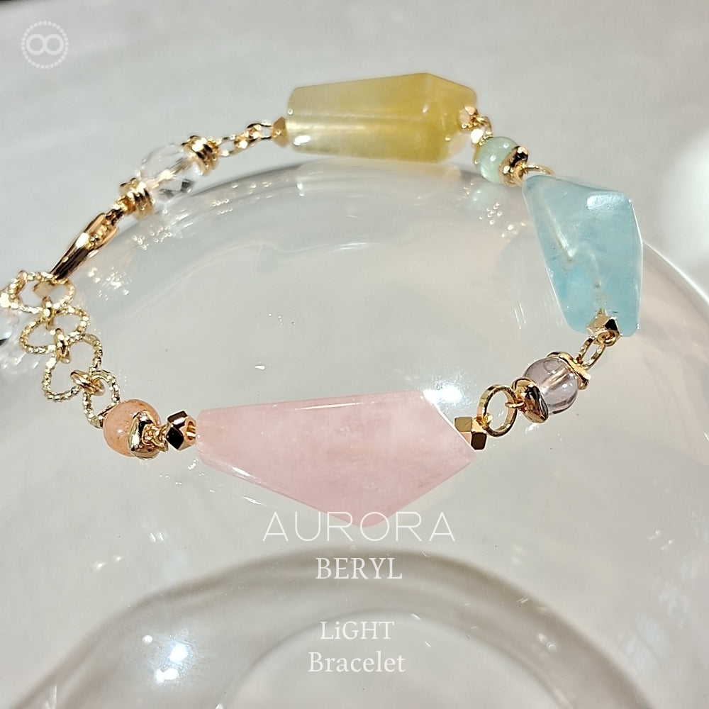 AURORA  ✹  LiGHT Necklace+Bracelet 綠柱石家族 ✹ 極光星球鏈  LB009