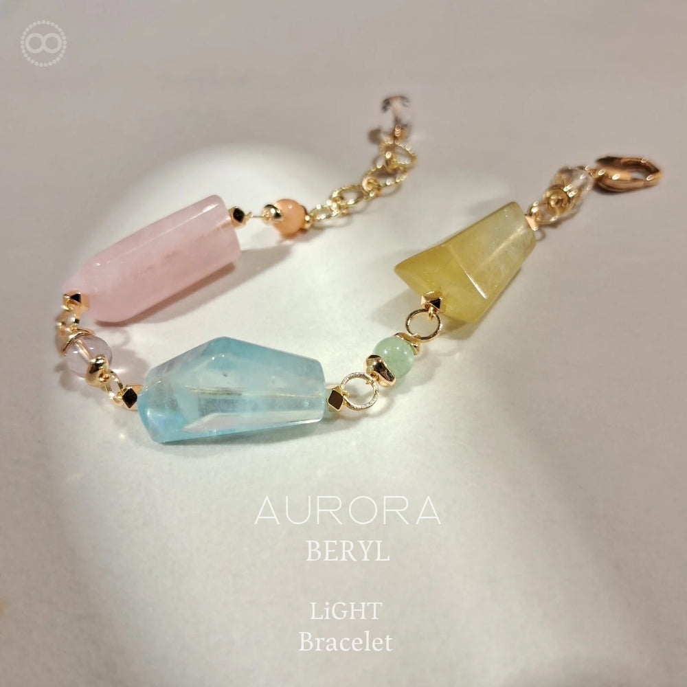 AURORA  ✹  LiGHT Necklace+Bracelet 綠柱石家族 ✹ 極光星球鏈  LB009