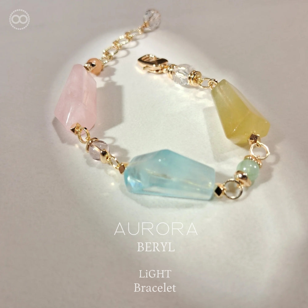AURORA  ✹  LiGHT Necklace+Bracelet 綠柱石家族 ✹ 極光星球鏈  LB009