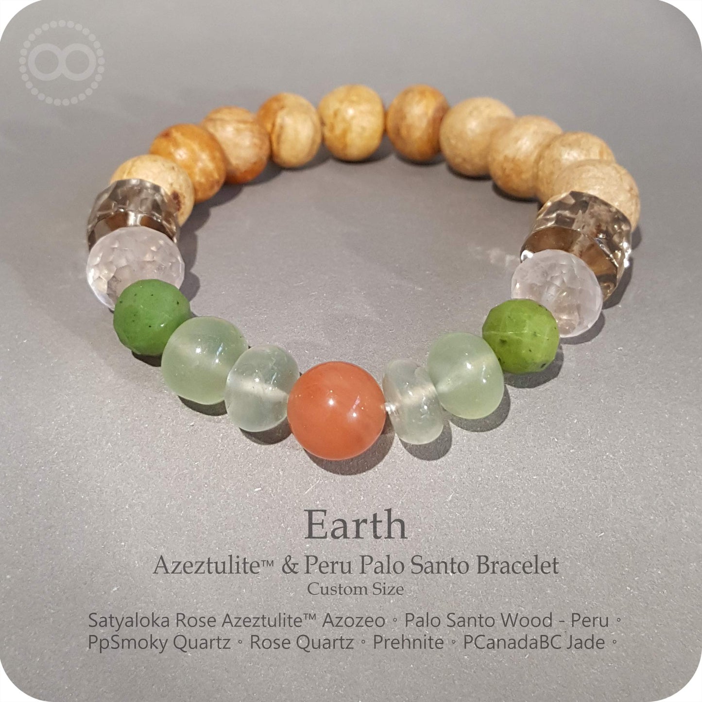 Earth Bracelet 阿賽斯特萊石 祕魯聖木手環 - EB219
