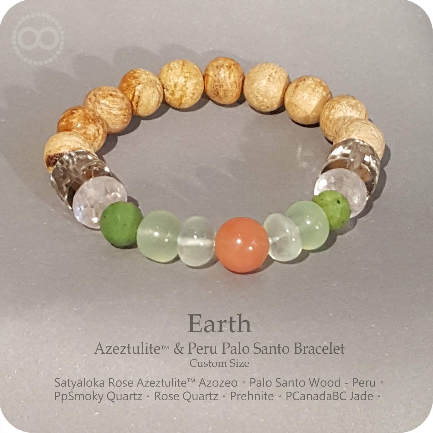 Earth Bracelet 阿賽斯特萊石 祕魯聖木手環 - EB219