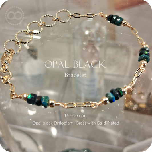 OPAL Black 星球 ✹ 澳寶 Bracelet 手環細鏈 EleganceB003