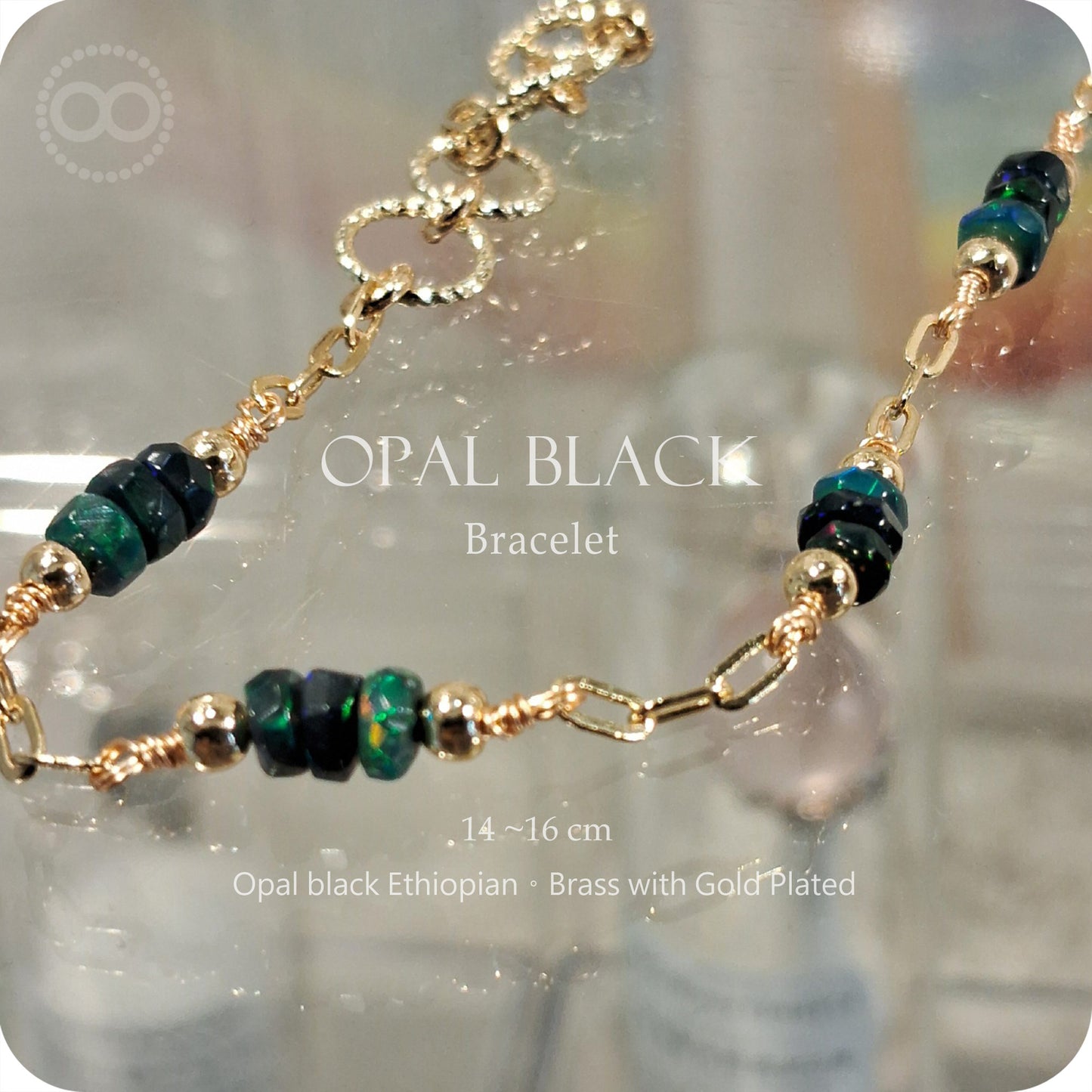 OPAL Black 星球 ✹ 澳寶 Bracelet 手環細鏈 EleganceB003