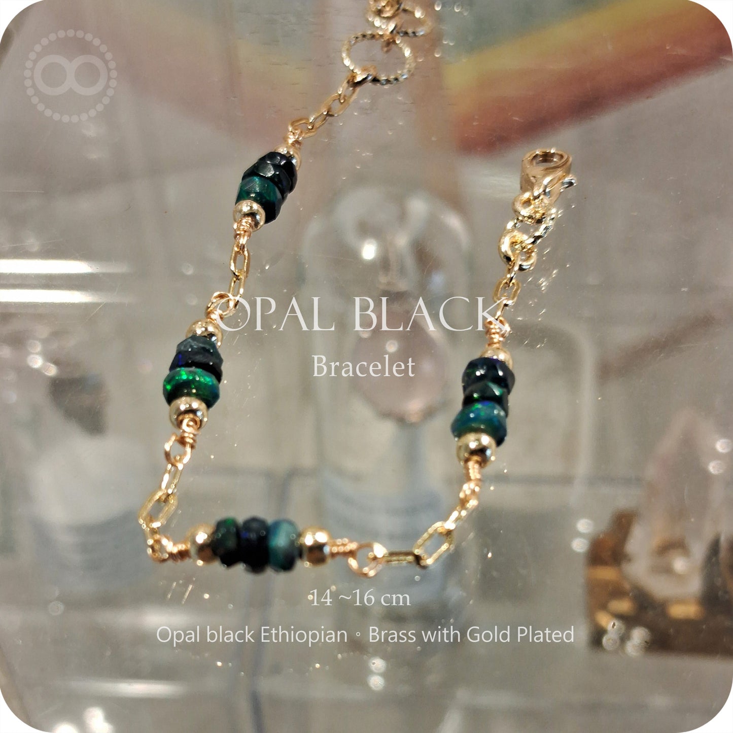 OPAL Black 星球 ✹ 澳寶 Bracelet 手環細鏈 EleganceB003