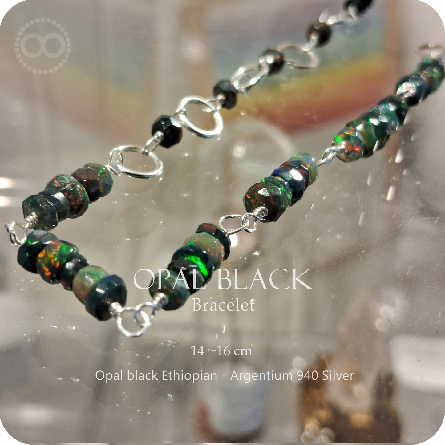 OPAL Black 星球 ✹ 澳寶 Bracelet 手環細鏈 EleganceB005