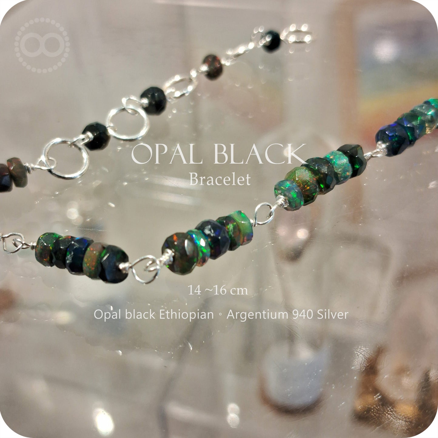 OPAL Black 星球 ✹ 澳寶 Bracelet 手環細鏈 EleganceB005