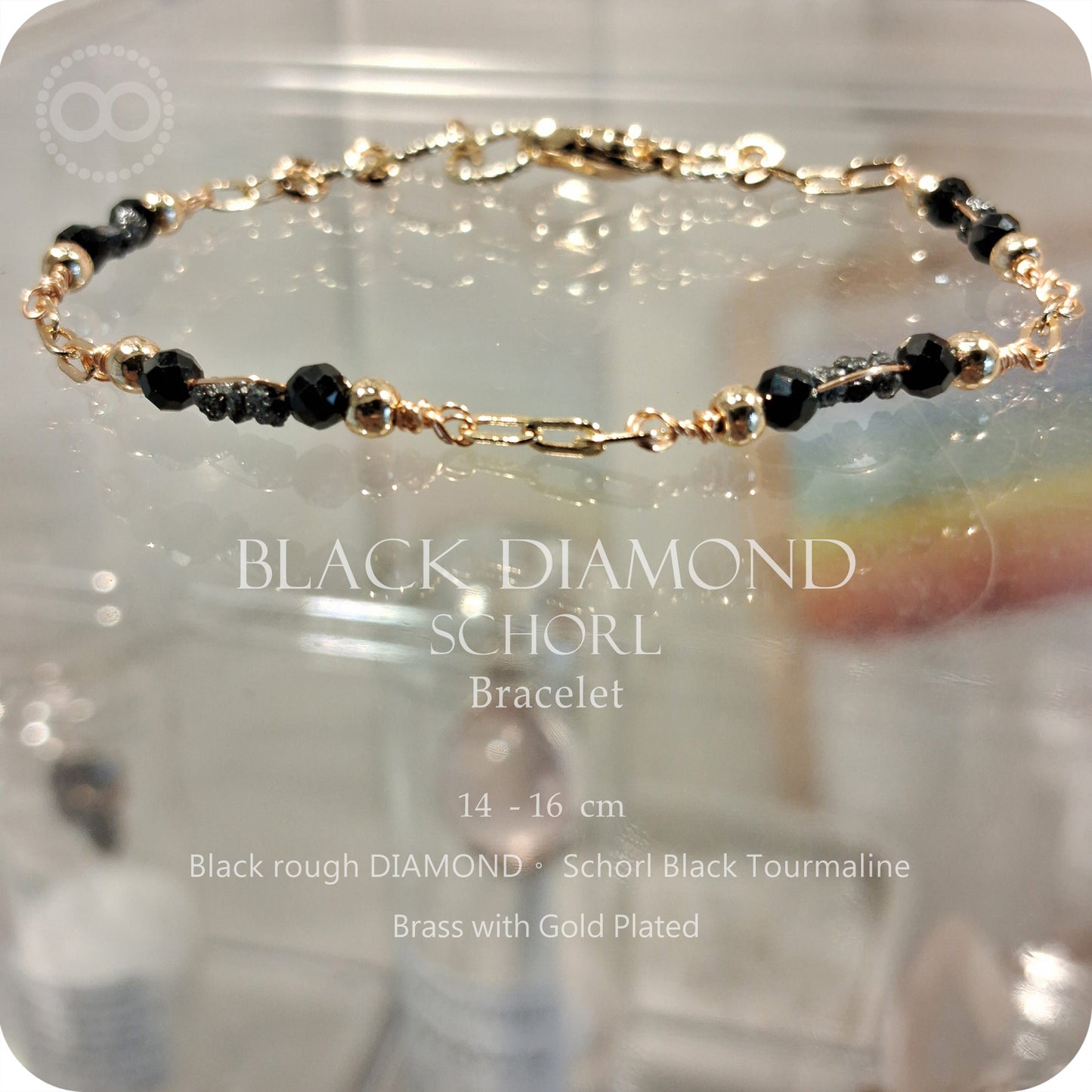 DIAMOND Black 星球 ✹ 黑鑽石礦 Bracelet 手環細鏈 EleganceB006