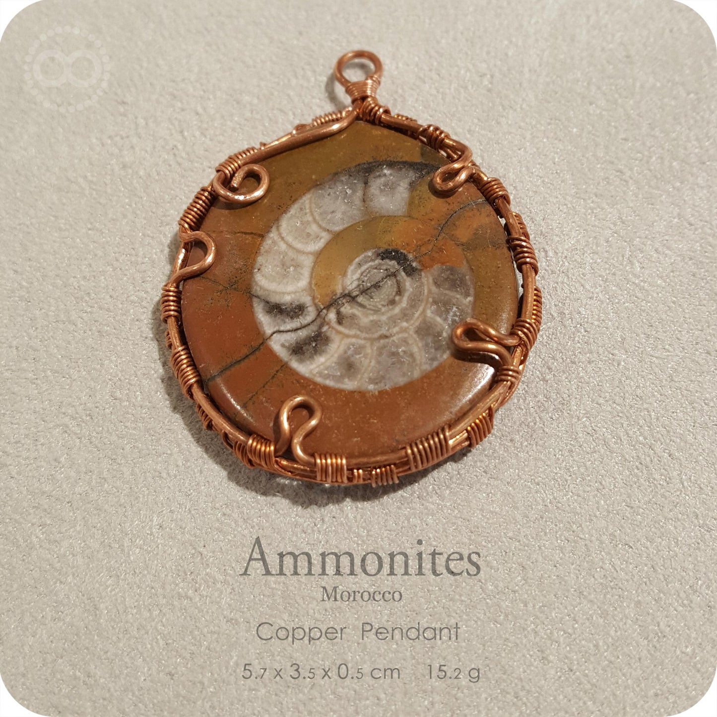 Ammonites ✦ 菊石Copper Pendant- H229