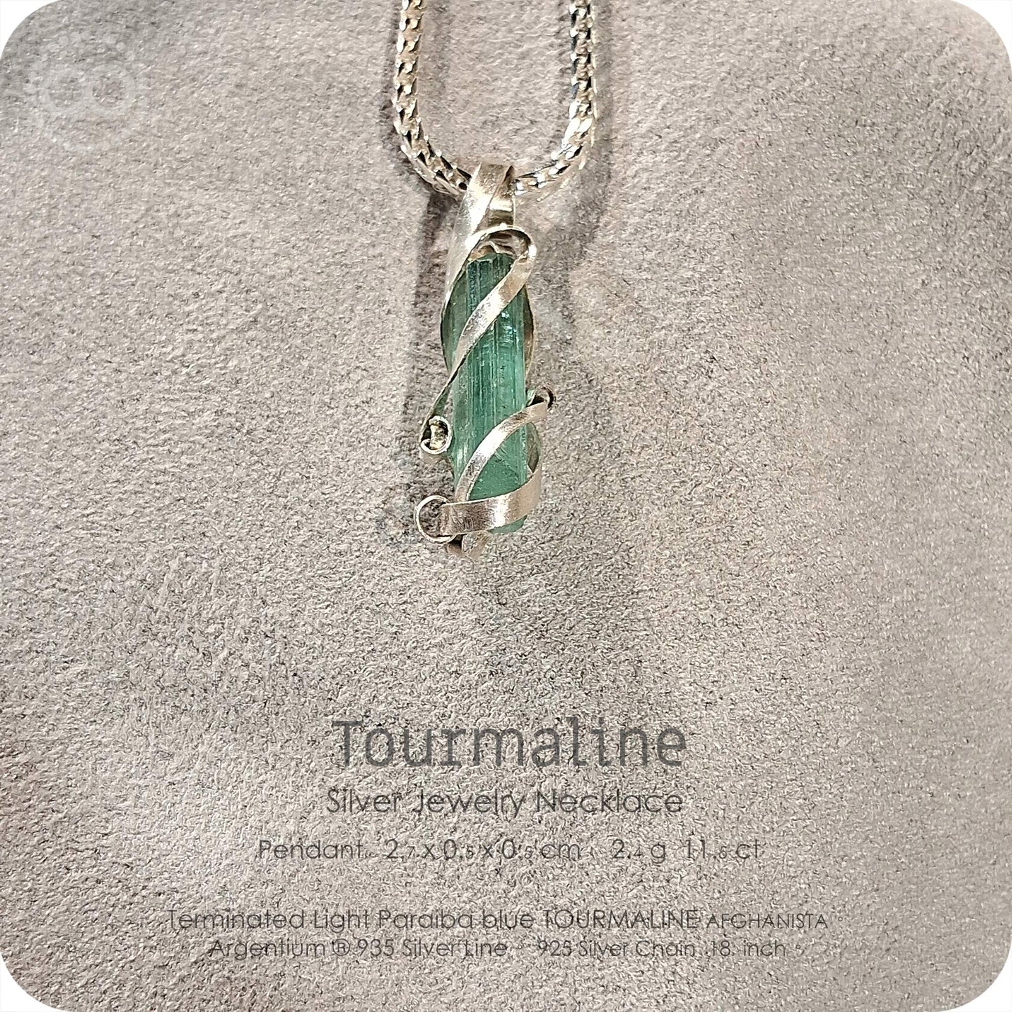 Terminated  Tourmaline Silver Jewelry Necklace - H232