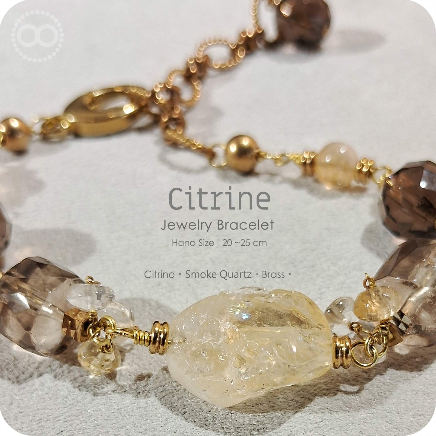 Citrine Brass Bracelet - H235