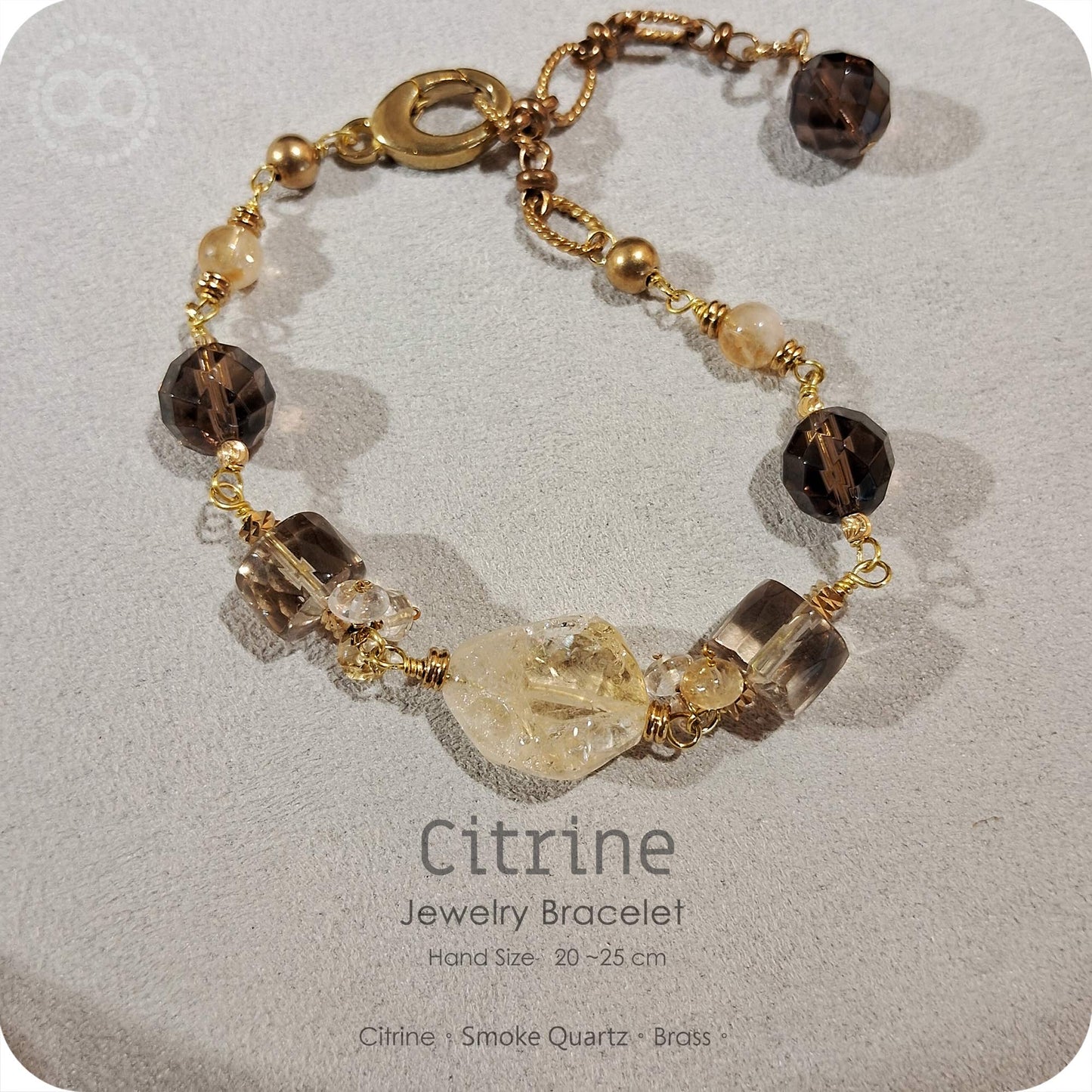 Citrine Brass Bracelet - H235