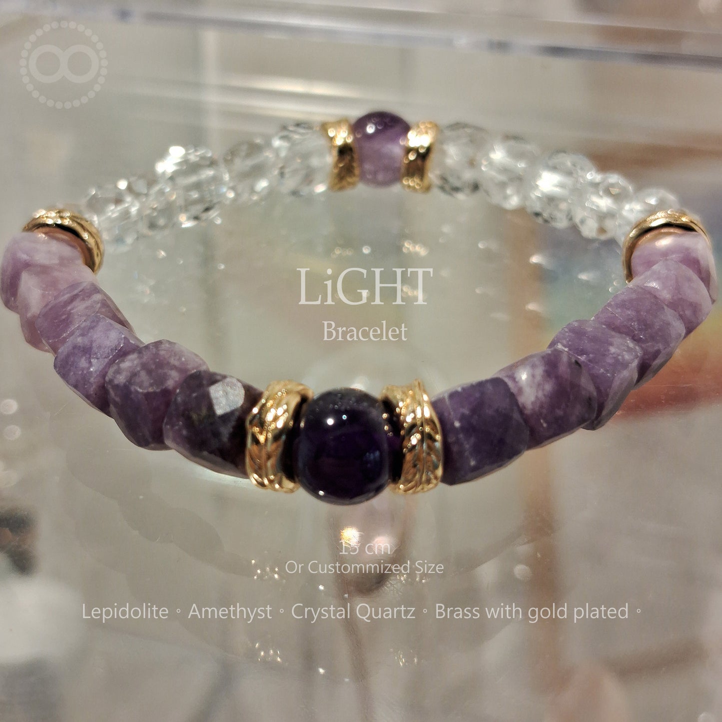 LiGHT 光 ✹ 星球 Lepidolite Bracelet  飛行手環  LB004