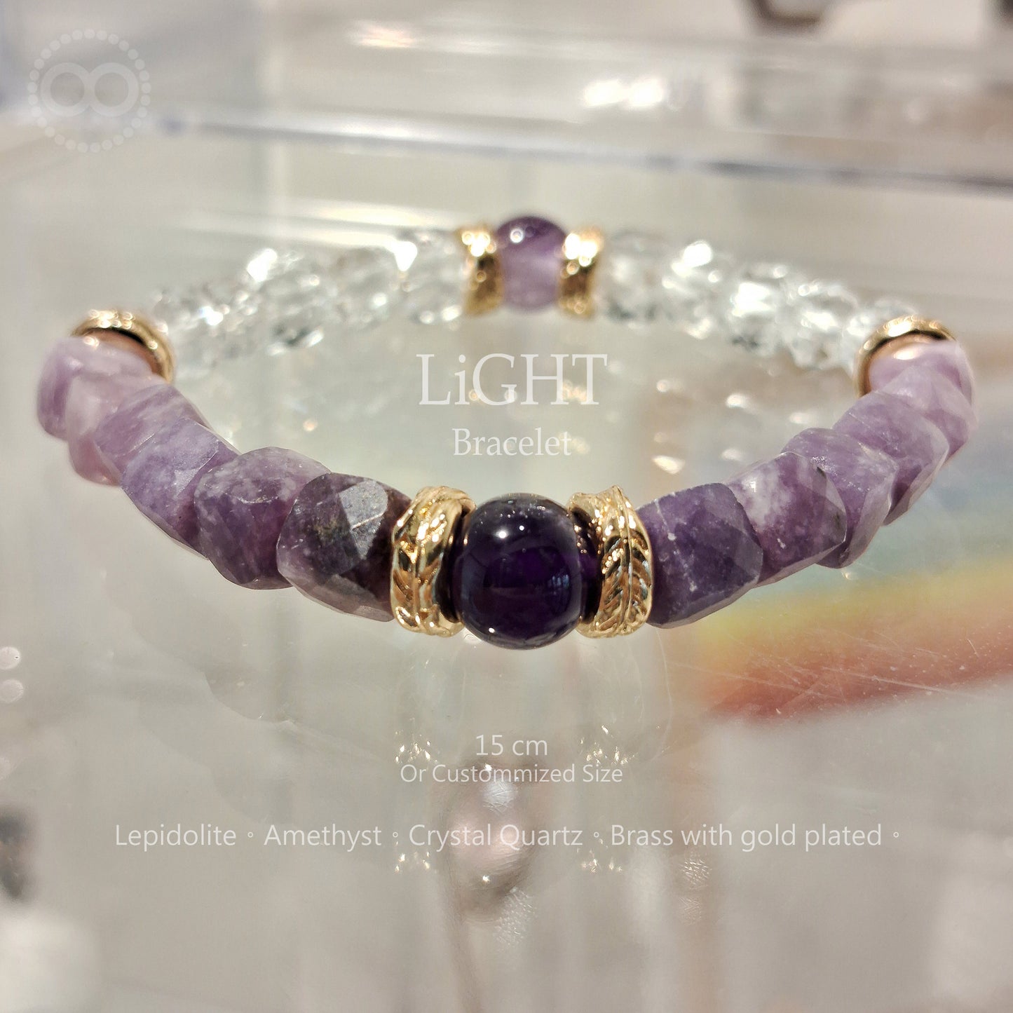 LiGHT 光 ✹ 星球 Lepidolite Bracelet  飛行手環  LB004