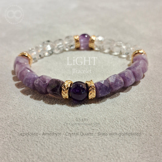 LiGHT 光 ✹ 星球 Lepidolite Bracelet  飛行手環  LB004