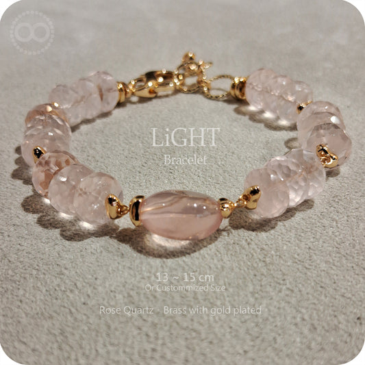 LiGHT 光 ✹ 星球 Rose Quartz Bracelet 飛行手鏈 LB005