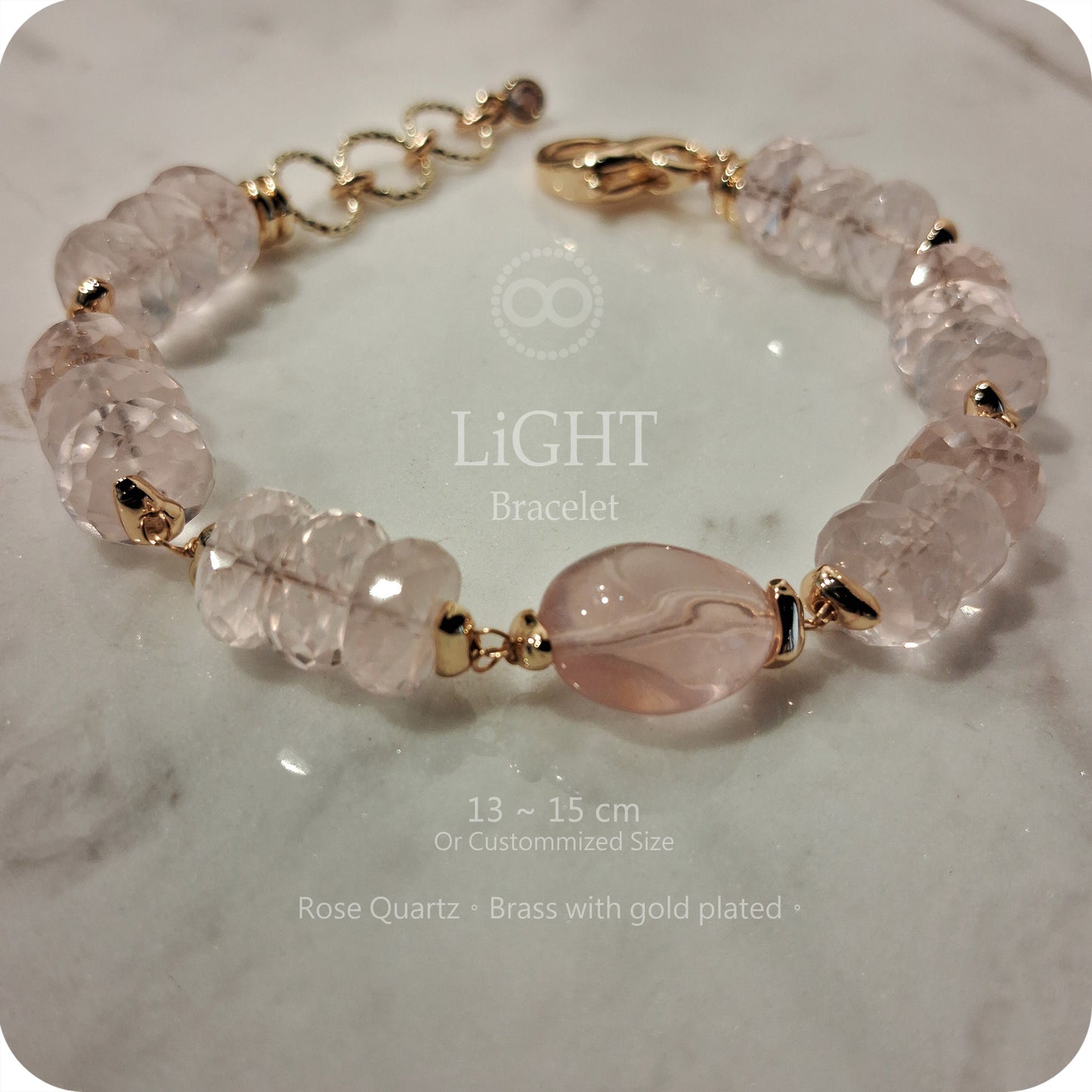 LiGHT 光 ✹ 星球 Rose Quartz Bracelet  飛行手環  LB005