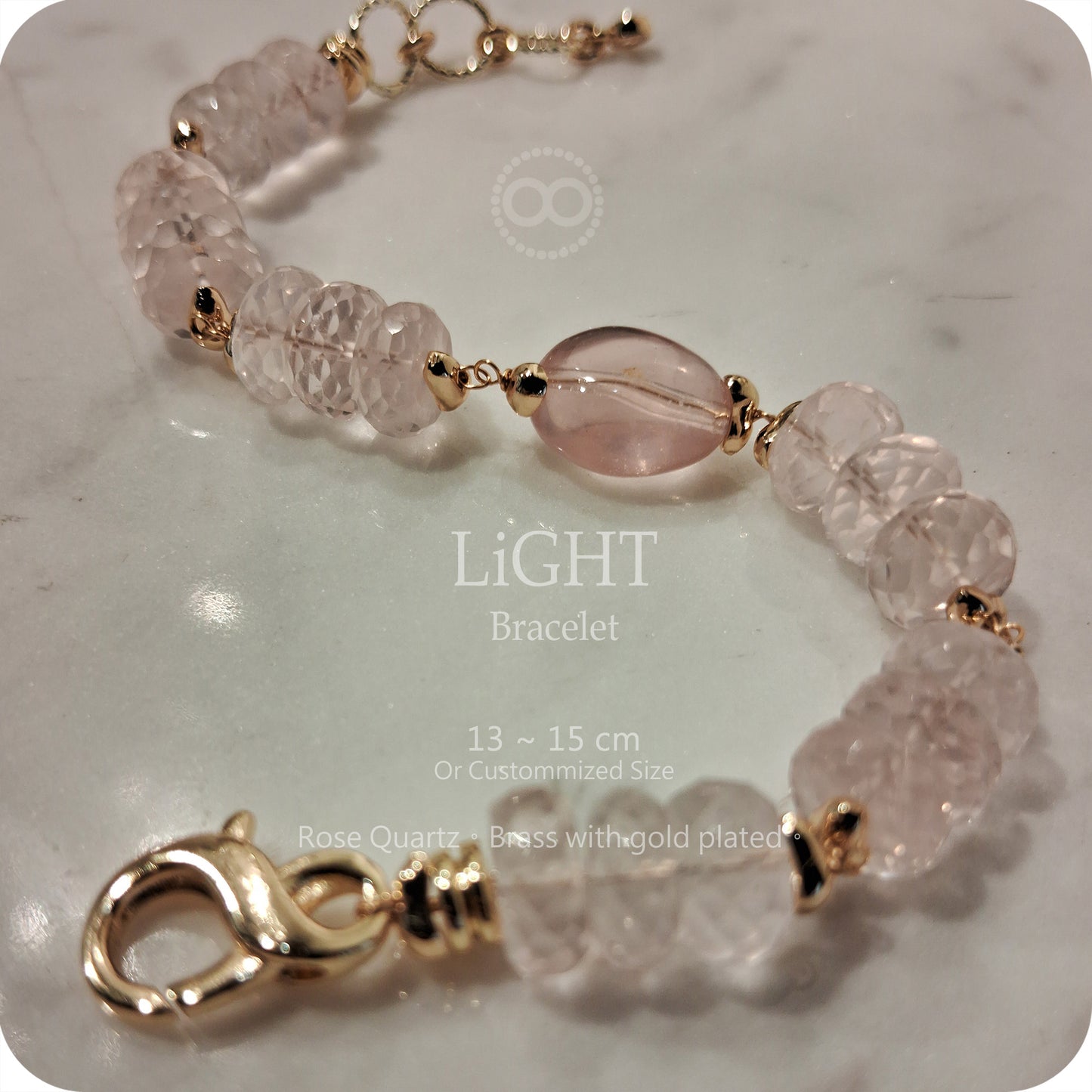 LiGHT 光 ✹ 星球 Rose Quartz Bracelet  飛行手環  LB005