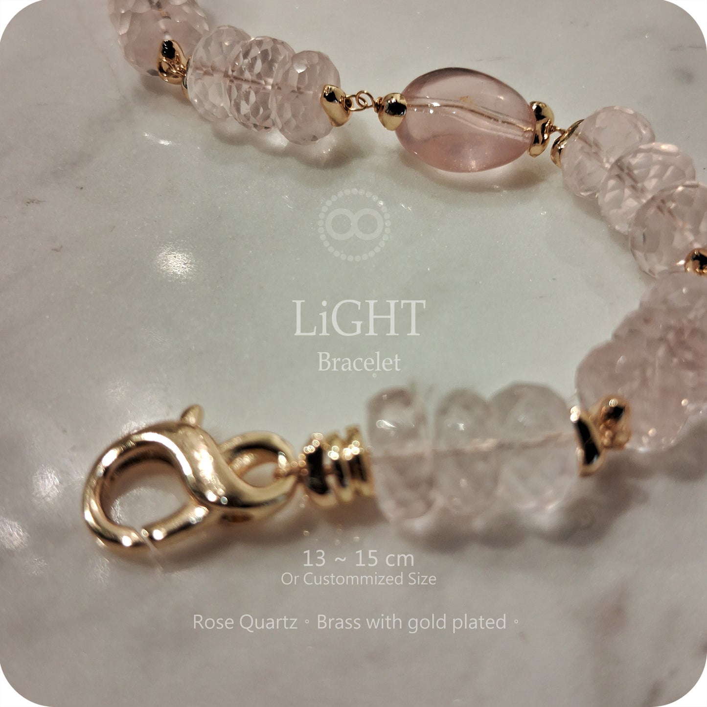 LiGHT 光 ✹ 星球 Rose Quartz Bracelet  飛行手環  LB005