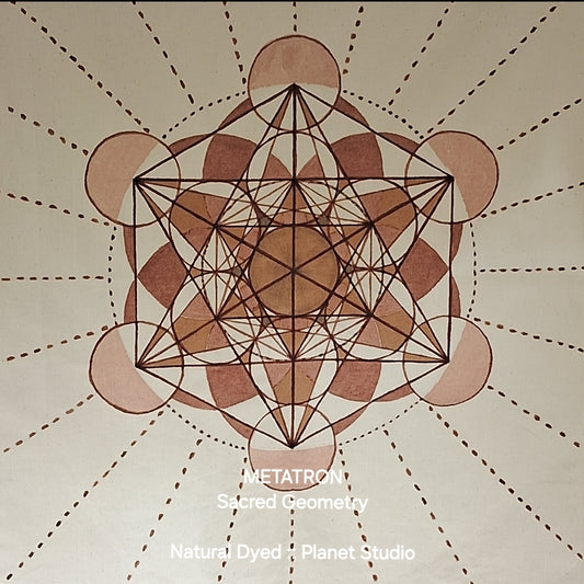 星球 ✹ 梅塔特隆 METATRON Tapestry 曼陀羅草木染 ∞ 純棉掛布 Mandala Natural Dyed Cotton ● 50 x 58 cm