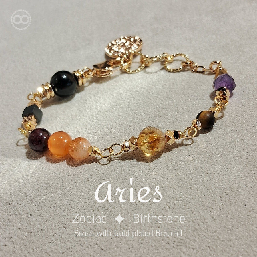 Zodiac ✦ Birthstone Bracelet星座 ✦ 誕生石手鍊 | Planet Studio Cosmic Jewelry 星際珠寶 | Align with Your Celestial Light｜與你的宇宙之光對齊