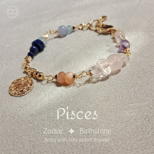 Zodiac ✦ Birthstone Bracelet星座 ✦ 誕生石手鍊 | Planet Studio Cosmic Jewelry 星際珠寶 | Align with Your Celestial Light|與你的宇宙之光對齊