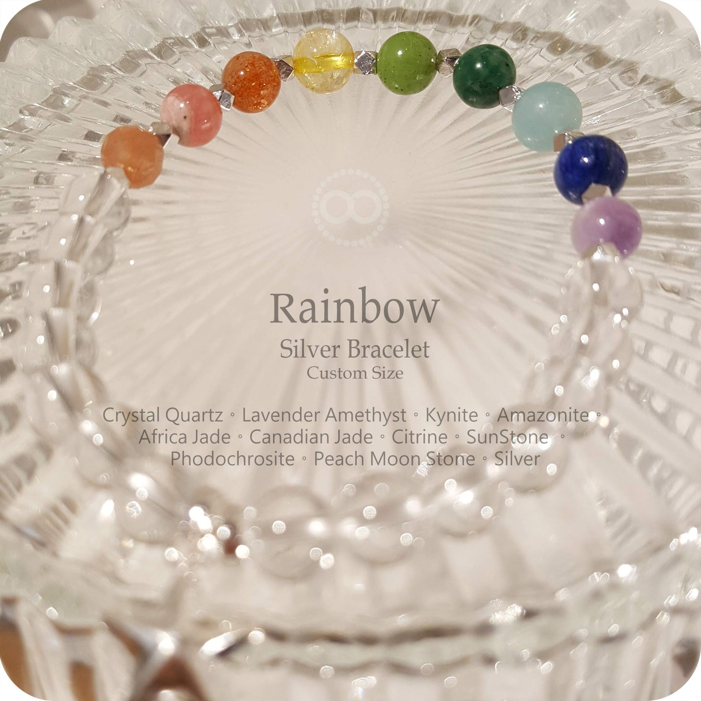 彩虹星球 ★ RAINBOW  ★ 純銀手環  Silver Bracelet RB002