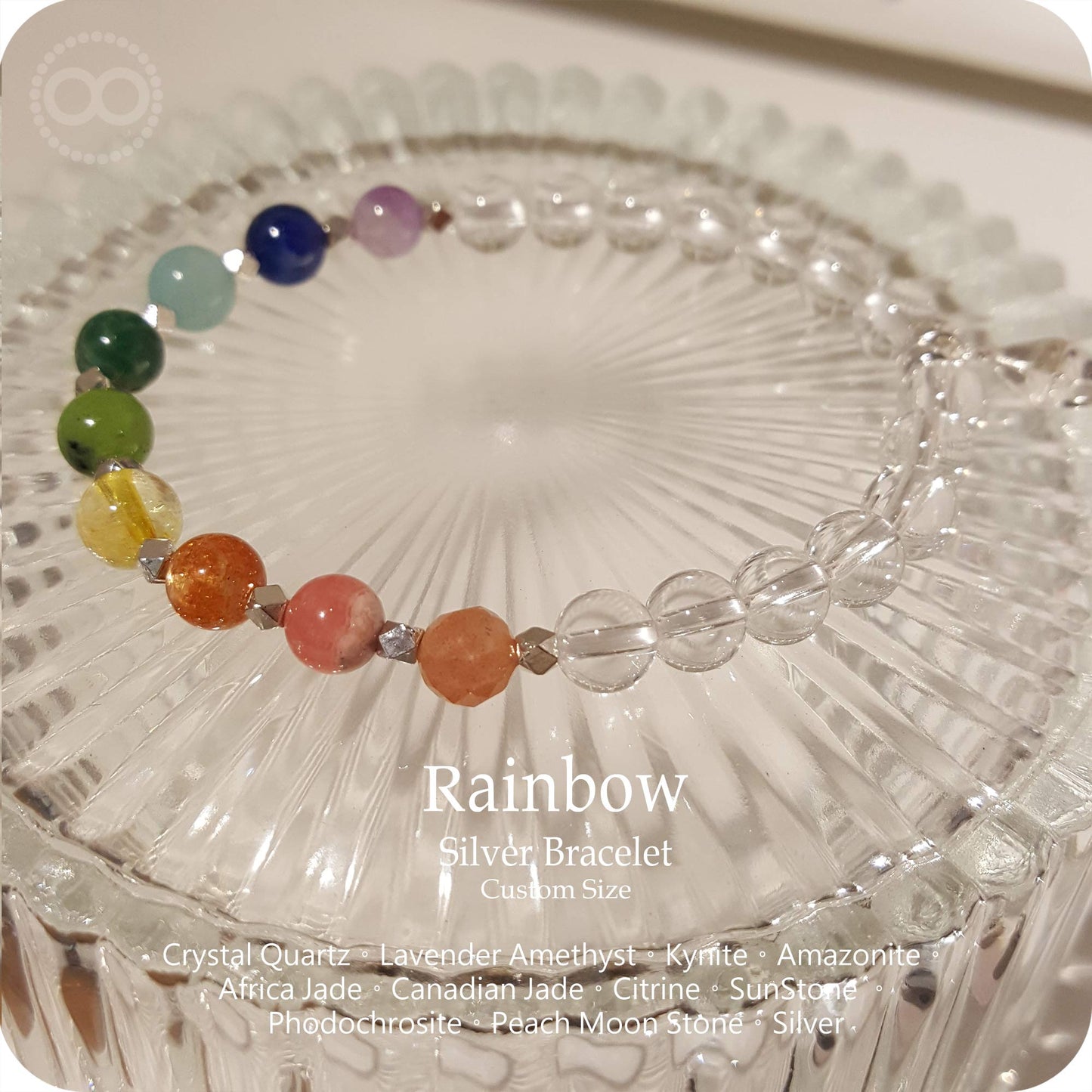 彩虹星球 ★ RAINBOW  ★ 純銀手環  Silver Bracelet RB002