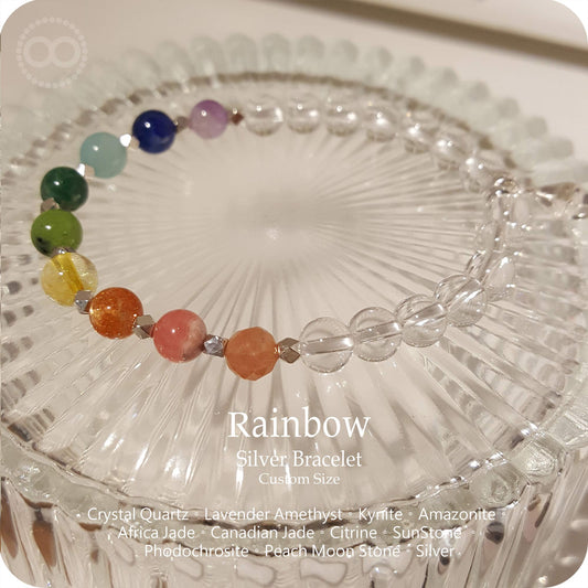 彩虹星球 ★ RAINBOW  ★ 純銀手環  Silver Bracelet RB002