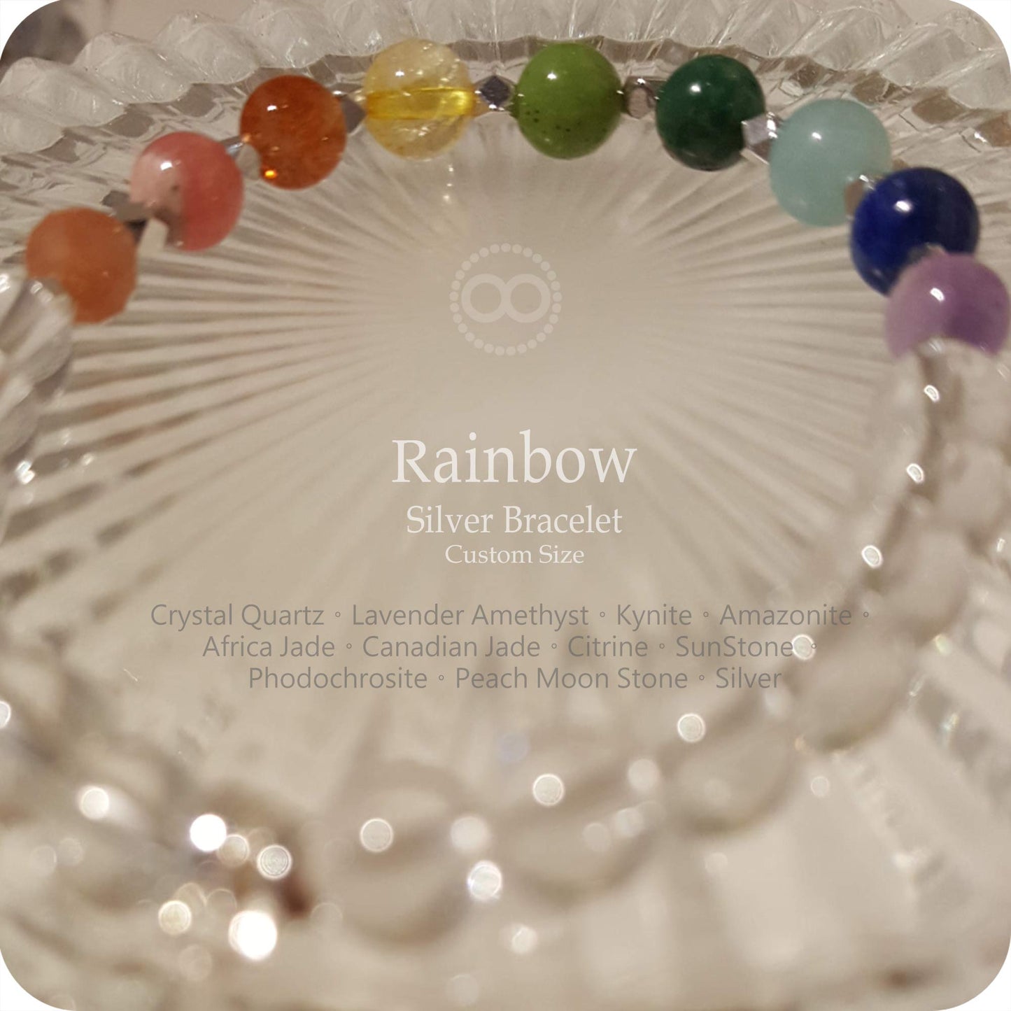 彩虹星球 ★ RAINBOW  ★ 純銀手環  Silver Bracelet RB002