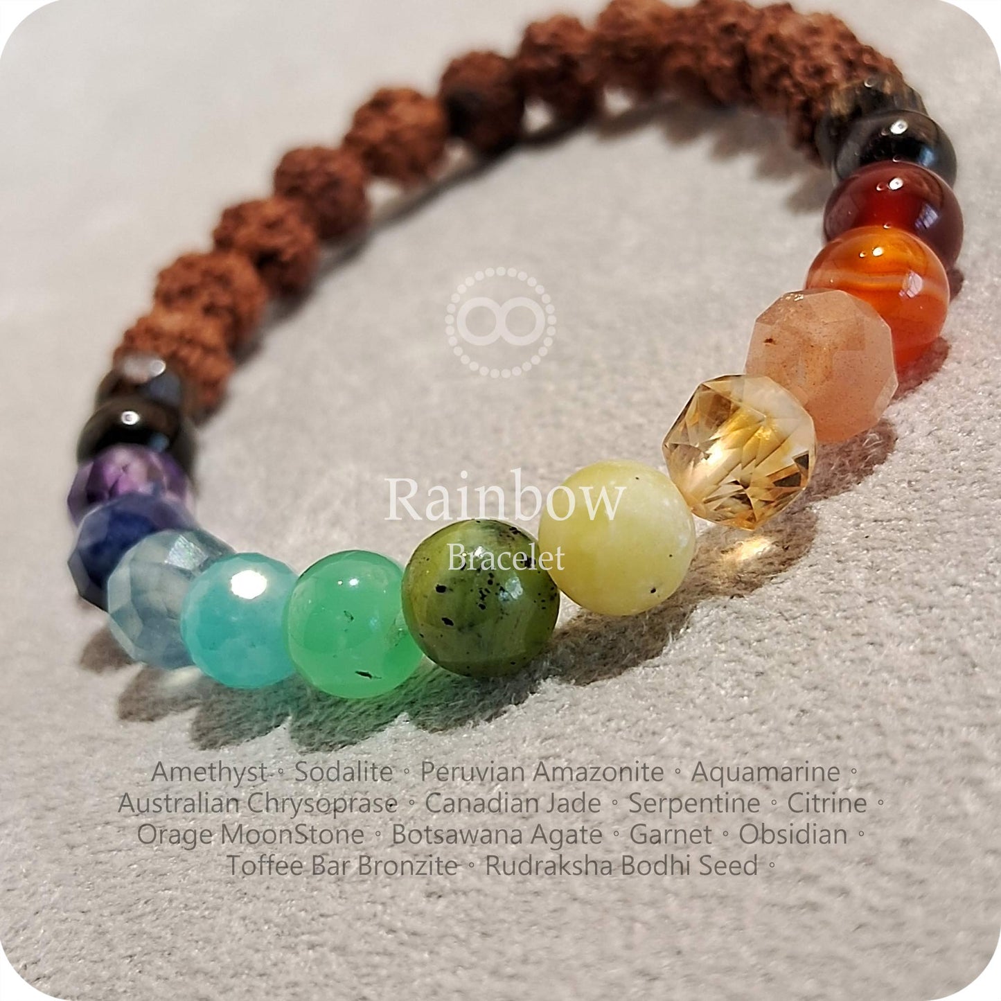 彩虹 ✹ 星球 RAINBOW Bracelet ✹ 飛行手環 Bodhi Seed 菩提子 RB008