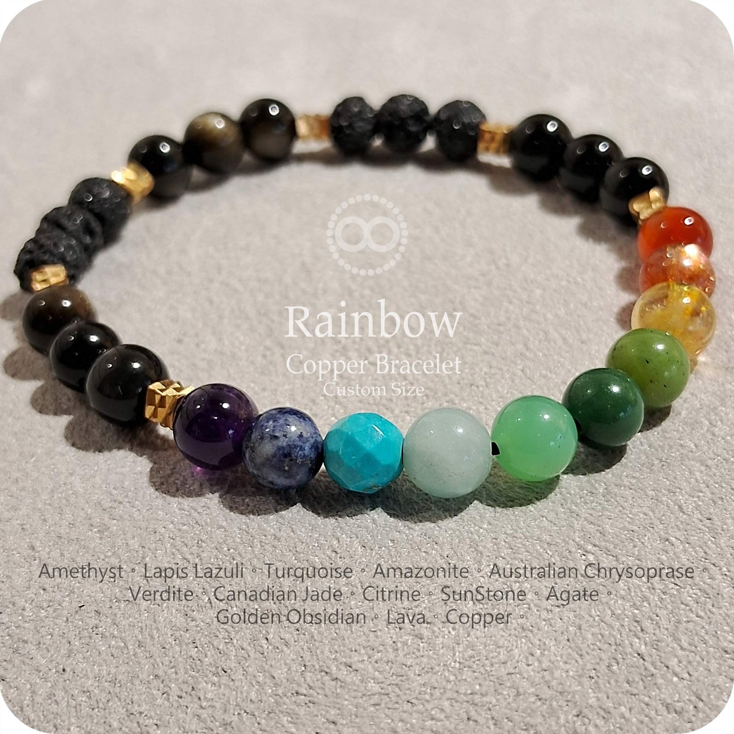 彩虹星球 ★ RAINBOW  ★ 純銅手環 Copper Bracelet RB003