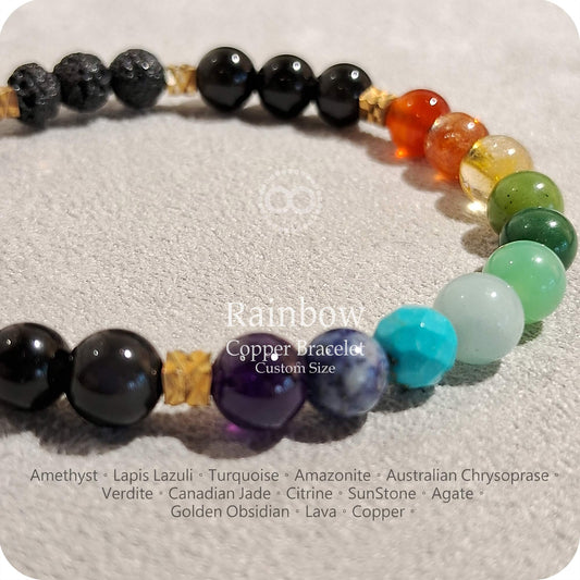 Rainbow Planet★ RAINBOW ★ Kupferarmband RB003