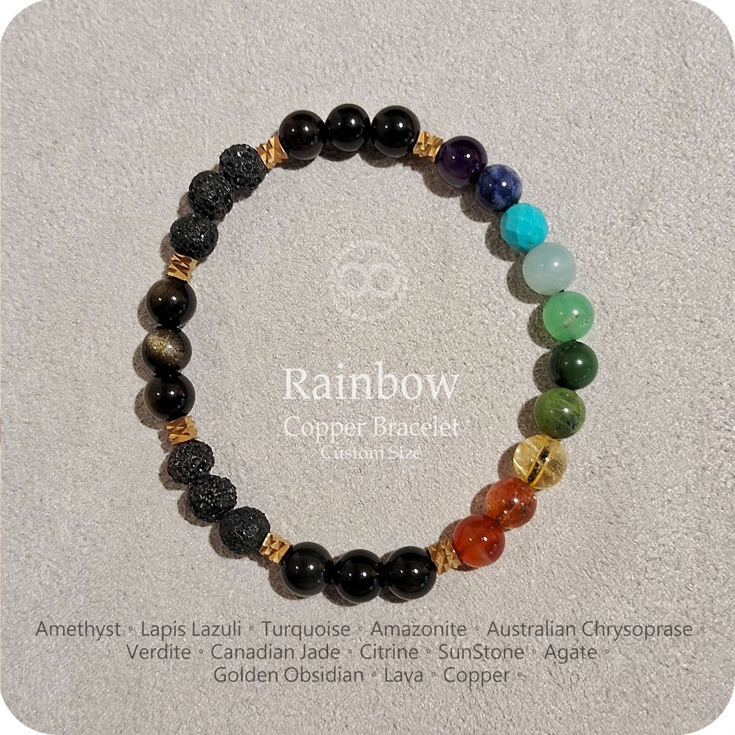 彩虹星球 ★ RAINBOW  ★ 純銅手環 Copper Bracelet RB003