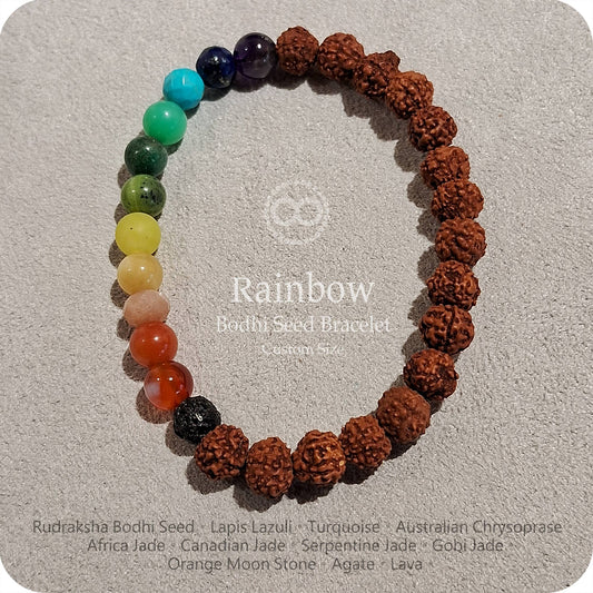 彩虹星球 ★ RAINBOW ★ 菩提手環 Bodhi Seed Bracelet RB004