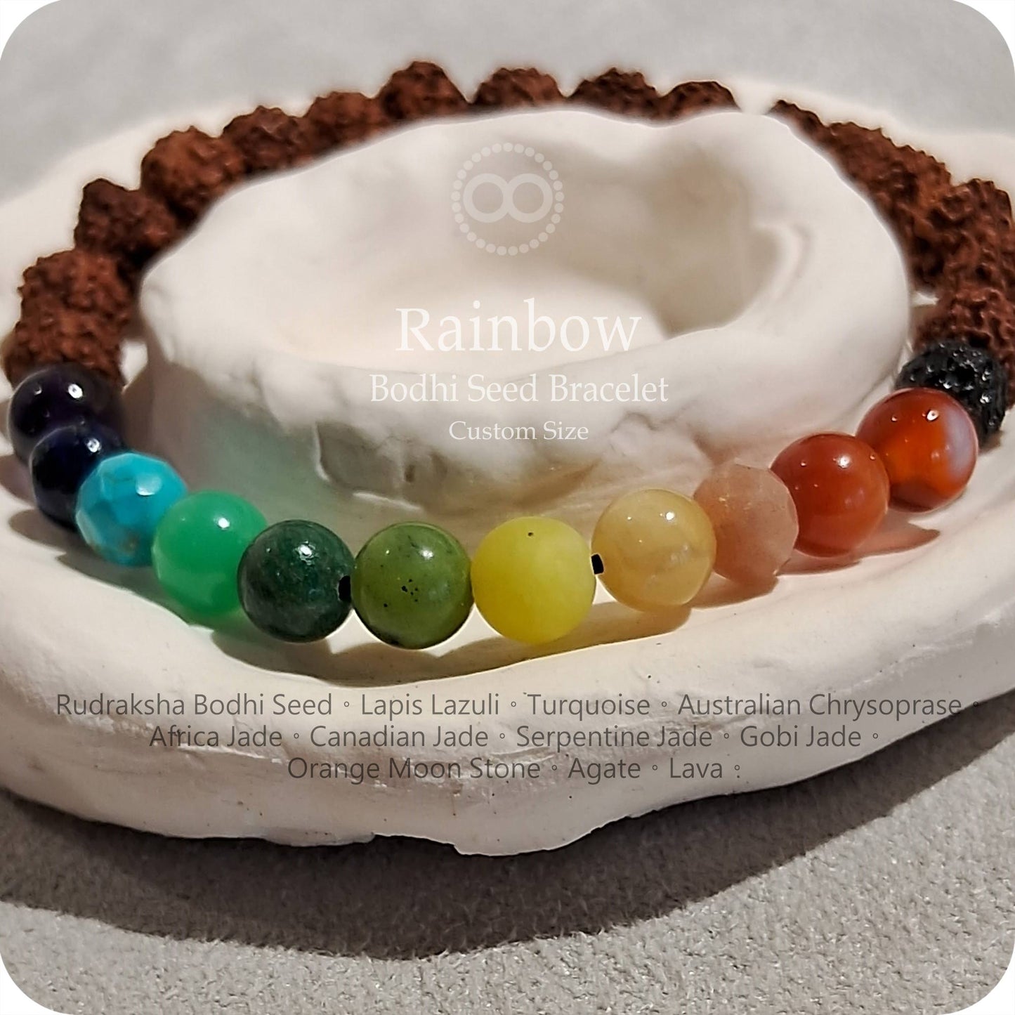 彩虹星球 ★ RAINBOW ★ 菩提手環 Bodhi Seed Bracelet RB004