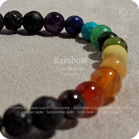 Rainbow Planet★ REGENBOGEN ★ Lavaarmband RB005