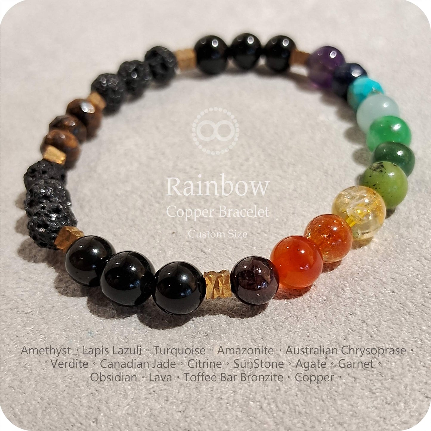 彩虹星球 ★ RAINBOW  ★ 純銅手環 Brass Bracelet RB006