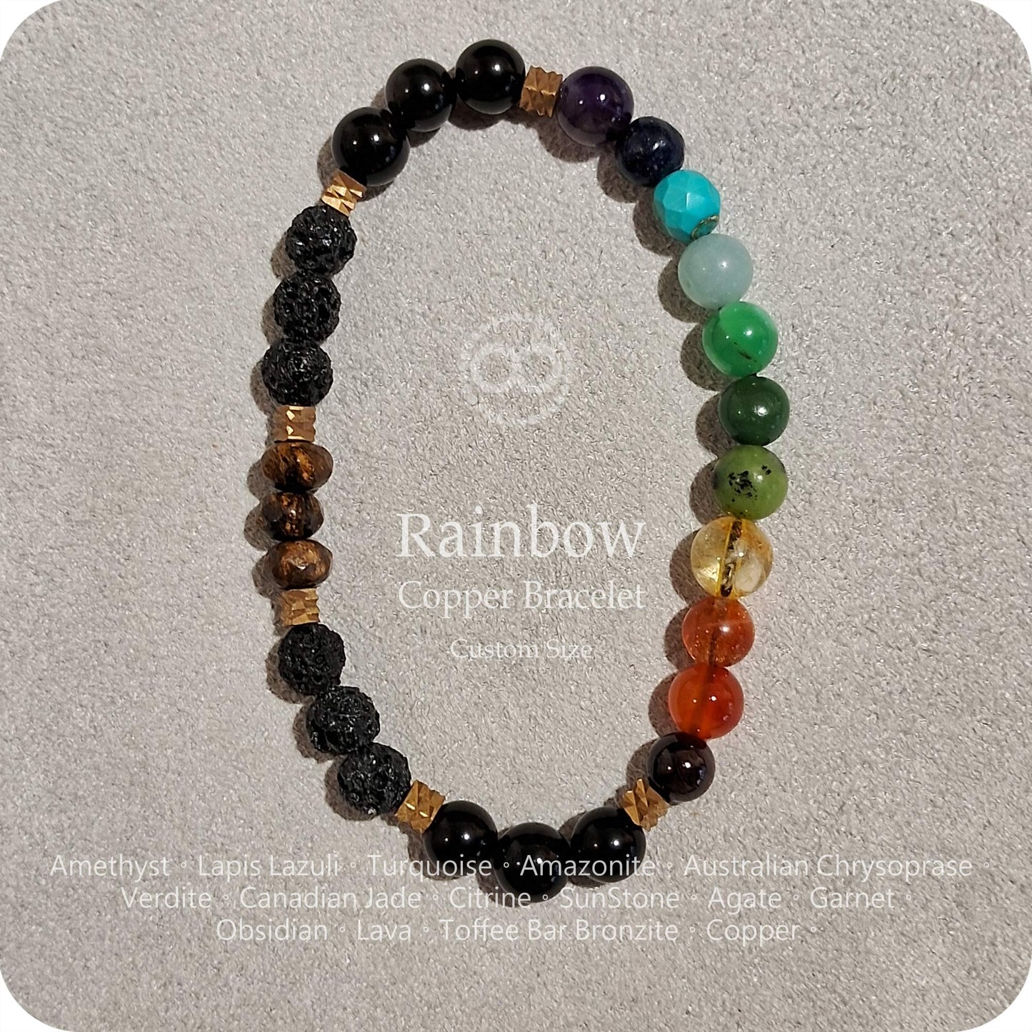 彩虹星球 ★ RAINBOW  ★ 純銅手環 Brass Bracelet RB006